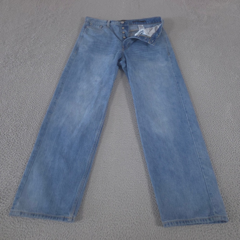 Banana Republic Jeans Womens 29 Loose Stovepipe Straight Leg‎ Button Fly Cotton